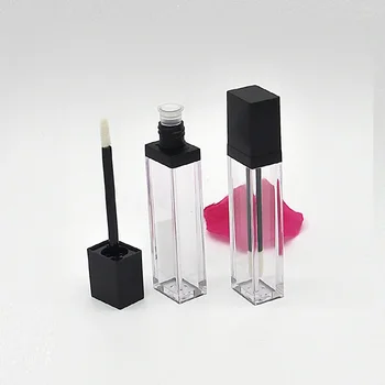 Gol de 7 ML Lip Gloss Containere Pătrat Negru Clar Cosmetice de Ambalare Returnabile Luciu de Buze Luciu de Tuburi 10buc 30buc 50pcs