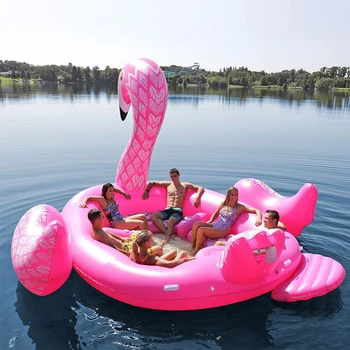 Gonflabile Gigant Unicorn Piscinei Insula Petrecere Pe Plaja Piscina Barca Plutitoare Odihnă De Vară Jucării De Apă De Aer Mattresse Adult