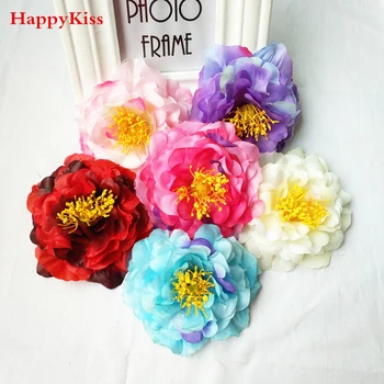 HappyKiss(Puteți Amesteca Culori) NEW12PCS Artificiale a Crescut de Mătase Capete de Flori Decor pentru Petrecerea de Nunta Banchet, Flori Decorative