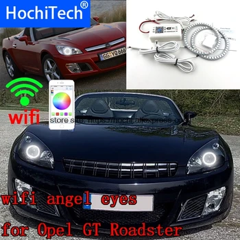 HochiTech Excelent RGB Multi-Culoare halo inele kit de styling auto pentru toate modelele Opel GT Roadster 2007-2010 angel eyes wifi remote control