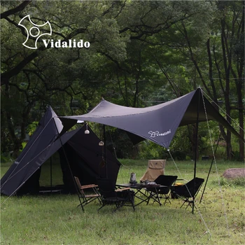 Include 2Iron Poli!Vidalido Plastic Negru Tent Baldachin în aer liber Camping Parasolar Prelata de protecție Solară UV Izolare Termică Vinil Cort