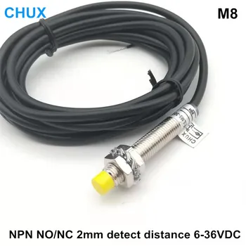 Inductiv de Proximitate Comutator de Tip Cilindru Inductanță M8 2MM NPN NO/NC 3 Fire 24VDC Senzor de Mișcare