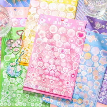 Kawaii 2 buc Balon Colorat Photocard Autocolante Kpop Decorative Material Diy Notebook Jourmal Autocolant Școala de Papetarie