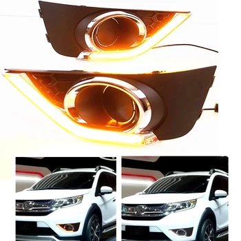 LED Bara Fata Lumina de Ceață priza de Aer de Zi de Funcționare Lampa de Conducere de Semnalizare Pentru Honda BR-V BRV 2012-2016