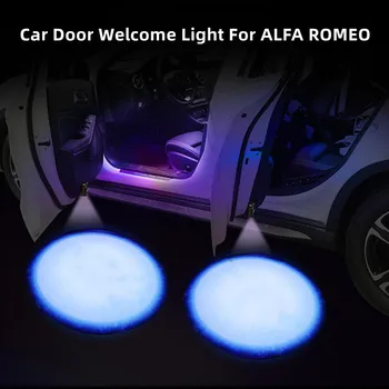 LED Wireless Umbra Proiector Curtoazie Pas Lumini de bun venit Lumini Portiera Lumina Laser Emblema Kit faruri Pentru ALFA ROMEO