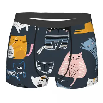 Lenjerie pentru bărbați Chiloți Pisici Drăguț În Diferite Stil Bărbați pantaloni Scurți Elastice de sex Masculin Chilotei