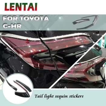 LENTAI Spate Lampă Spate Spranceana de Protecție Autocolant Trim Stop Cadru Styling Auto Pentru Toyota CHR C-HR 2018 2017 2016 Accesorii