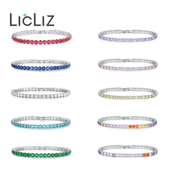 LicLiz 2022 Moda Noua 10 Culori Zircon CZ Brățări pentru Femei pline de culoare Lant Cutie de Cristal Eternitate Cadouri Bijuterii LUB0097