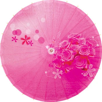 Livrare gratuita impermeabil parasolar drama recuzită uns umbrelă de hârtie iubitor de cadou și de colectare umbrela roz de trandafir umbrela