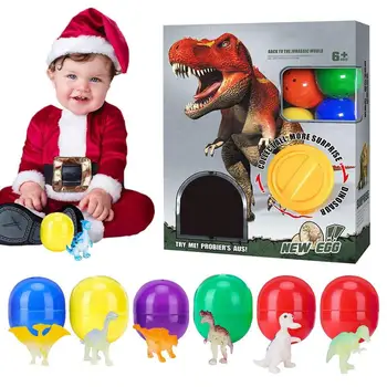 Magic Ou de Dinozaur 6pcs Colorat Ouă de Dinozaur Cu Mini Dinozaur Jucării în Interiorul Cadouri de Crăciun de Învățământ Invata Copilul Jucarii Haioase