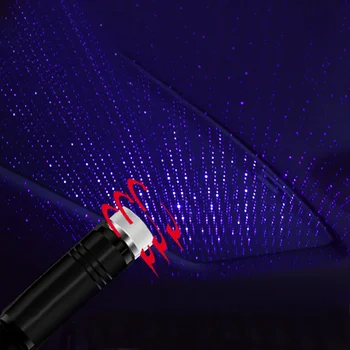 Masina Acoperiș Stea de Lumină Ambientală Romantic USB Atmosfera de Noapte Lampa Acasă Decoratiuni Interioare Mini Proiector Tavan Galaxy Reglabil