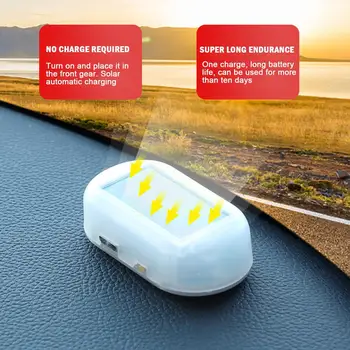 Masina Anti-furt Lumini Solare de Putere de Încărcare cu Led-uri de Securitate de Avertizare Lumina Flash Alarmă X9G3