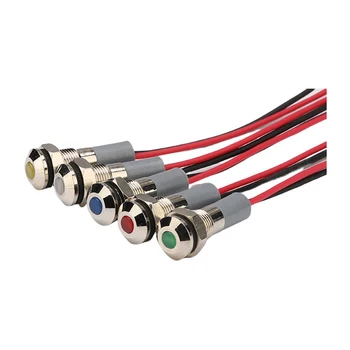 Mini M6 Industriale cu Led-uri Indicator luminos cu 150mm lungime Cablu Calitate Excelentă de 12V, 24V, 110V 220V