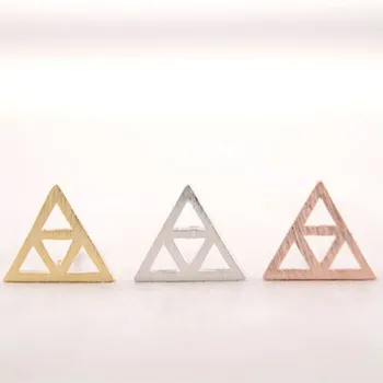 Moda Ttriangle Stud Cercei Două triunghiuri combinație de Design pentru femei