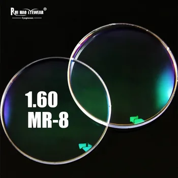 MR-8 Lentile 1.60 Indicele de Rasina Poliuretanica Obiectiv HMC UV Reflexie Lentile Asferice Optice Ochelari de Miopie Lectură Obiectiv