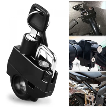 Negru Ghidon Motocicleta Casca de Blocare 22mm-25mm Ghidon Casca de Blocare Anti-furt de Siguranță Portabil Cheie de Blocare Accesorii