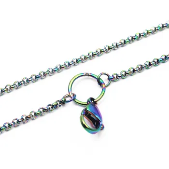 New Sosire 5pcs/multe Culori din Oțel Inoxidabil Plutitoare Medalion Lanțuri 80cm Lanț Colier Pentru Barbati Colier DIY Bijuterii Femei