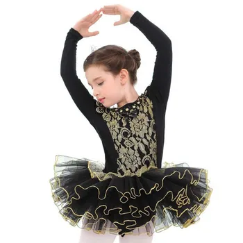New Sosire Copii Fete Negru Clasic de Balet Tutu Fusta Rochie cu efectuați Balet pentru dans