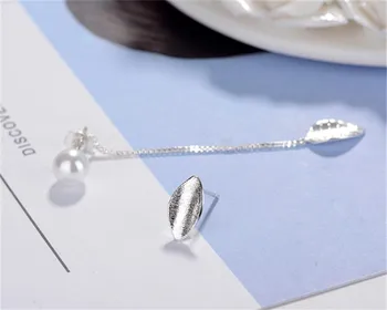 Noi cercei lungi fashion cercei cu perle tubulare forma de pene de femei cercei 2019 cadou de Crăciun