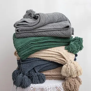 Noi chenille tricotate, țesute pătură Europene și Americane ins prezintă decor de primăvară și de toamnă caldă confortabil lenjerie de pat