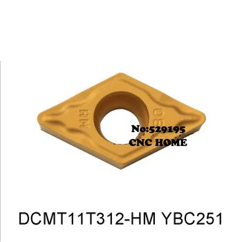Original DCMT11T312-HM YBC251 DCMT 11T312 Insertii Carbură pentru SCLCR SCKCR SCBCR SCMCN SCFCR cutite de Strung de Cotitură Instrument CNC