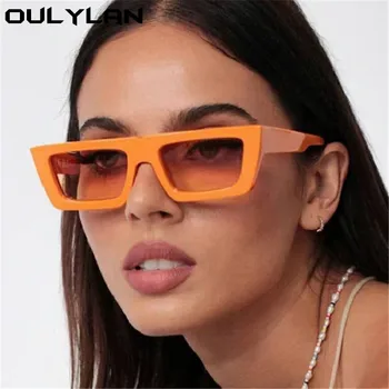 Oulylan Dreptunghiular, Pătrat ochelari de Soare pentru Femei Brand de Moda Designer de Pătrat Ochelari de Soare Barbati Epocă în aer liber Goggels UV400