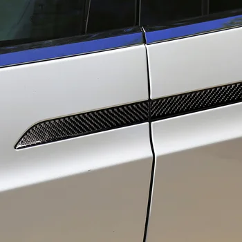 Pentru Tesla Model X fibră de carbon mașină mânerului exterior al portierei anti-zero de protecție autocolant decorativ set
