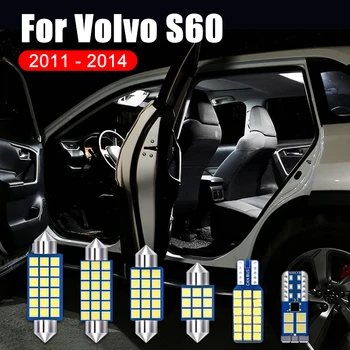 Pentru Volvo S60 2011 2012 2013 2014 10BUC Auto 12V cu LED Interior Dome Lumini de Lectură Picior Lampi torpedou, Portbagaj Becuri Accesorii