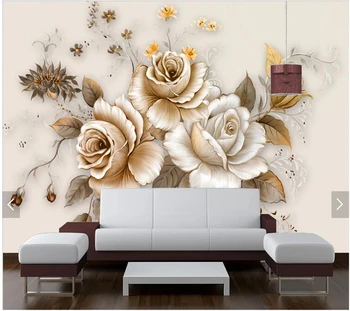 Personalizate 3d florale papel de parede, bujor elegant fresco pentru sufragerie dormitor cu canapea, TV fundal de decor acasă tapet