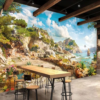 Personalizate 3D Murală Tapet Retro Stil European Peisaj Fotografie Pictura pe Perete Cafe Restaurant Living Fundal Poster Decor