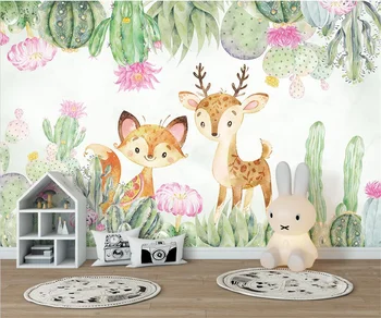 Personalizate 3d Tapet pictate Creativ Suculente Cactus Elan pentru Copii, Tapet Camera Grădiniță Fundal Papel Tapiz