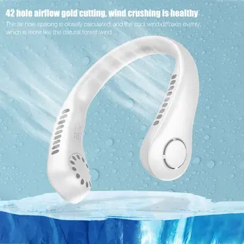 Portabil Lamă Agățat Fanii USB Reîncărcabilă Desfrunziți Mini Gât Ventilator de Aer Condiționat Răcire Sport Portabil de Susținere Fani