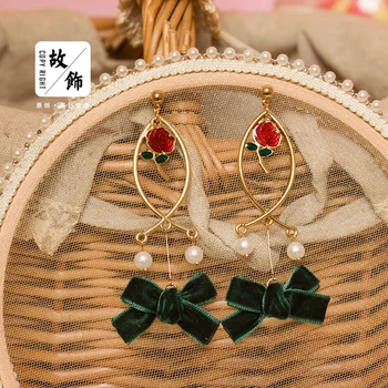 Printesa lolita dulce cercei vrei trandafiri? design original perla arcuri crescut de cercei pentru femei de moda cercel GSH188