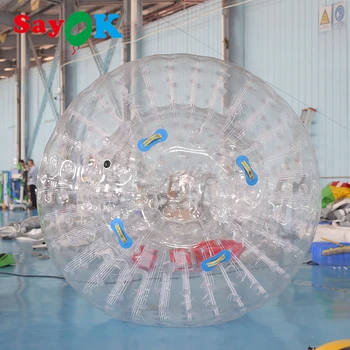 PVC de 2.5 m(8.2 ft) Gonflabile Umane Hamster Ball Clar Corpul Zorb Minge de Joc pentru copii/adulți