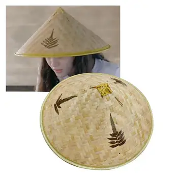 Pălărie De Ploaie Stil Chinezesc Manual De Bambus Paie Țesute Parasolar Pescuit Fermier Pălării Bărbați Femei Retro Mare De-A Lungul Găleată Pescar 
