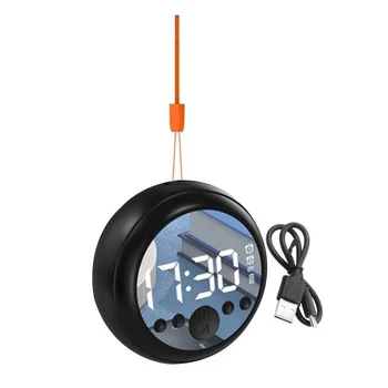 Radio FM Difuzor fără Fir Bluetooth-compatibil cu LED Ceas Deșteptător HiFi Soundbar Difuzor Difuzor Wireless Surpriză prețul de Moda