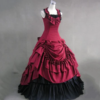 Retro rochie de seara Vintage Vestidos Nobil Printesa Cosplay Costum Gotic Lung rochie de bal Rochie de Mireasa medieval Curtea rochie