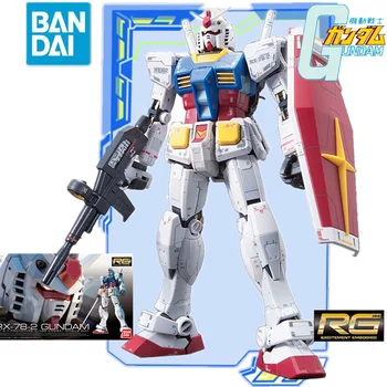 RG 1/144 Bandai Reale Gundam Model Kit Figura Anime RX-78 Gundam Set Gunpla Model de Acțiune Figura Jucărie pentru Copii