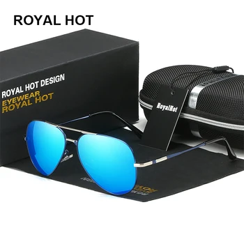 Royal fierbinte 2019 clasic de metal de conducere Polarizate uv400 ochelari de soare ochelari