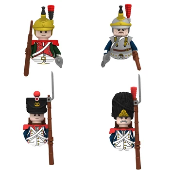 Războaiele napoleoniene Blocuri Militare mini franceză pușcaș Infanterie Cifre DIY Pușcă Armă de Model Accesorii Caramida Piese de Jucarii si Cadouri