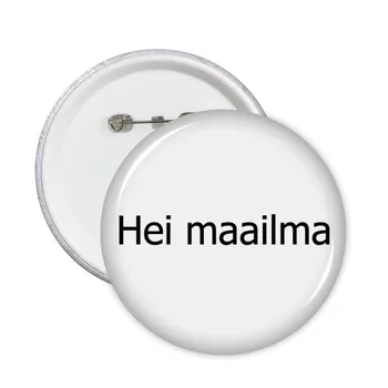 Salut Lume finlandeză Rotund Ace Insigna Butonul de Îmbrăcăminte Decor Cadou 5pcs