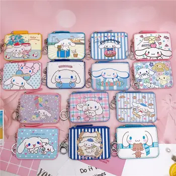Sanrio Hellokitty Mymelody Kuromi Cinnamoroll Kawaii Creative Carte De Autobuz Set Poseta De Monede Cartea De Munca Set Multi-Funcțional Sac De Depozitare