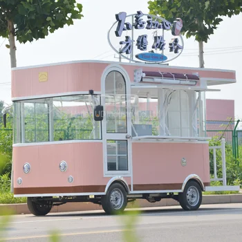 Strada Mobil Alimente Micul Dejun Camion De Înghețată Electric Dulciuri Dount Cosul De Cafea Van Hot Dog, Pizza, Alimente Trailer Complet Echipate