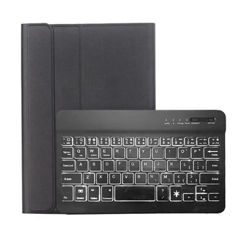 Tableta Caz Cu Bluetooth Tastatură Luminoasă PU Caz Potrivit Pentru Tab Galaxy A7 Lite 8.7 Inch