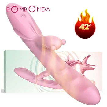 Telescopic Încălzire Penis artificial Vibratoare Jucarii Sexuale pentru Femei Erotice Produsului Jucarie pentru Adulti 10 Moduri de Vibrație Vibratoare pentru Femei se Masturbeaza