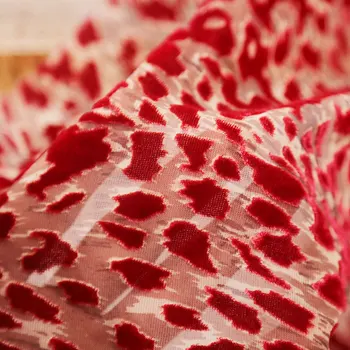 Tesatura rochie Leopard Catifea Arde s-au înghesuit DIY Cheongsam Moale Rochie de Mireasa Tricou Material textil