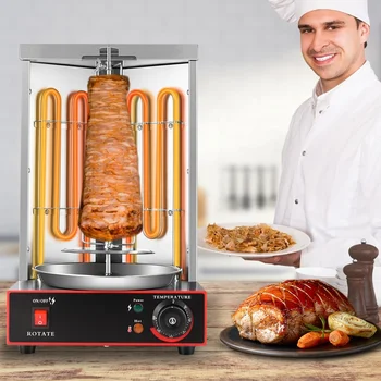 Transport gratuit Electrice Verticale Broiler Gyro Grătar, Mașină de Oțel Inoxidabil Aparat Kebab Cu Comutatorul de Reglare a Temperaturii