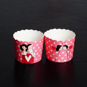 Transport gratuit rosie mica mireasa și mirele cupcake caz tort de hârtie cupe garnituri cupcakes cutii titularul petrecere de nunta consumabile