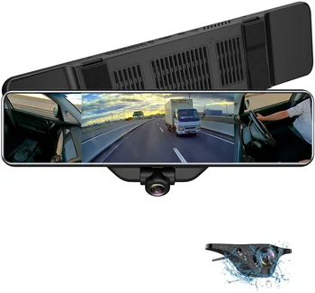 V360S Dash Cam Vehicul Camera de Conducere Video Recorder DVR Auto 11.88 inch Full HD, 2K 1920P Camera Viziune de Noapte, Parcare Monitor