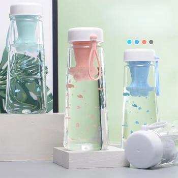 Vara Transparent Drăguț Gheara Pisicii pahar de Plastic în aer liber Portabil Creative pentru Copii Anti-toamna Cana de Apa Student Sticla de Apa
